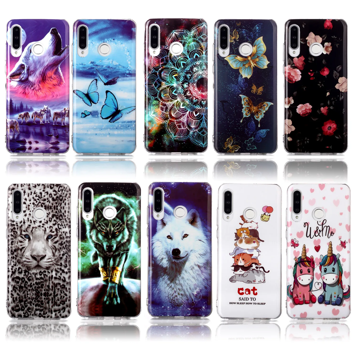 Pelindung Case untuk Carcaso Huawei Y6 2019 Bright Lembut TPU Cover S Penutup Belakang Huawei Telefon Kehormatan 8A Y6 Perdana 2019 Seluler