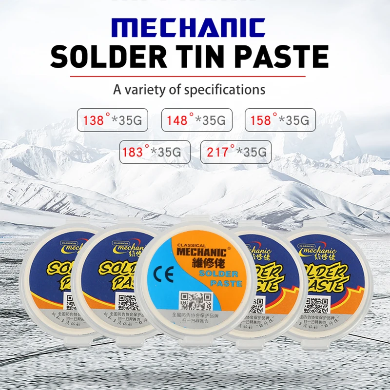 Паяльная паста Mechanic SMD SMT BGA бессвинцовый оловянный кремовый флюс для пайки