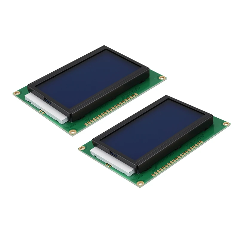 AAAE Top-128x64 горошек ЖК-дисплей модуль 5V Синий Экран 12864 ЖК-дисплей с Подсветка ST7920 параллельно Порты и разъёмы ЖК-дисплей 12864