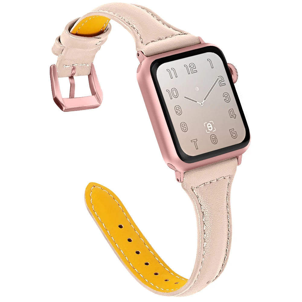 Joyozy модный сменный ремешок для apple watch 38 мм 40 мм 42 мм 44 мм Классический кожаный ремешок для iWatc серии 5/4/3/2