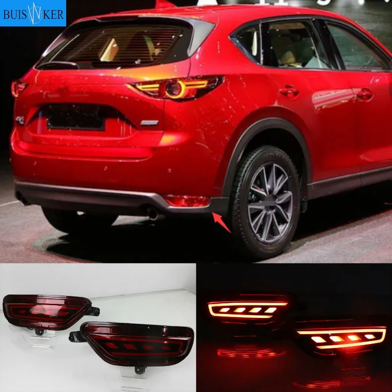 2 предмета в комплекте для Mazda CX-5 CX5 2017 2018 2019 светодиодный задний отражатель задняя