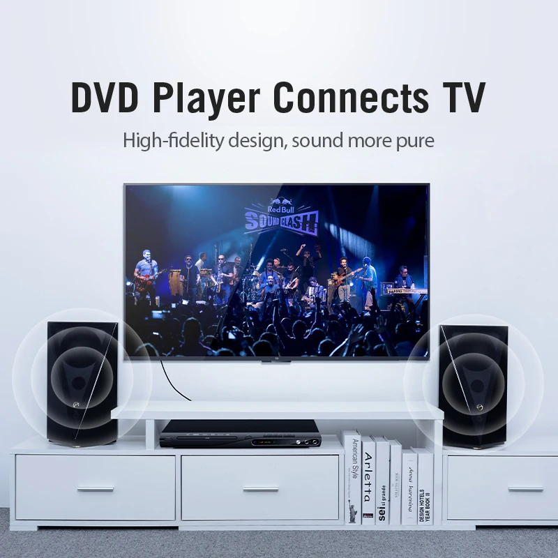 Vention RCA-RCA  ̺ -TV ڽ    ̺ ׷ HiFi 5.1 SPDIF  Aux ̺ 1m 2m