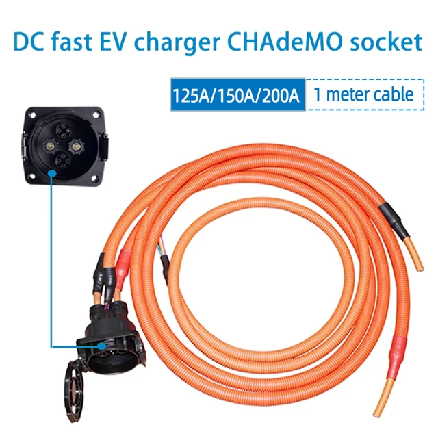 Chademo Socket Inlet 125a Fast Ev Charger Cable Dc 200a Chademo 