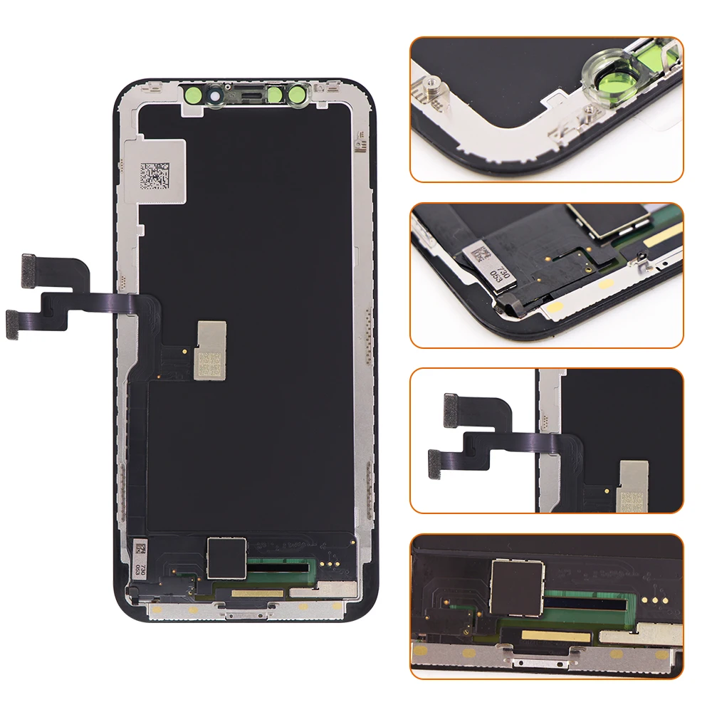 Класс AAA+ ЖК дисплей OLED для iPhone X OLED дисплей с 3D сенсорным экраном дигитайзер сборка Замена