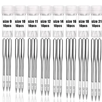 

Nonvor 80 Count Sewing Machine Needles - 8 Sizes Sewing Machine Needles Universal Regular Point for Singer, Brother sizes
