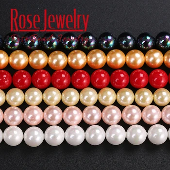 

Heat Treated Australian South Sea Pearl Powder Round Loose Beads 4 6 8 10 12 MM Size For Jewelry Making DIY Bracelet Necklace