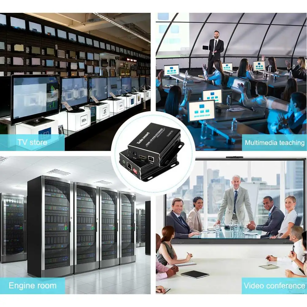 Tesla smart удлинитель KVM для многих IP сетей высокое качество 120m USB HDMI IR CAT5e/6 TCP/IP (только