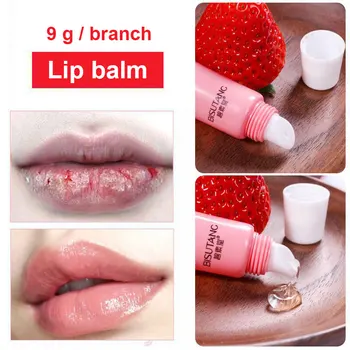

Strawberry Lip Plumper Oil Color Sexy Cute Fruit Lip Balm Liquid Lipstick Waterproof Moisturizing Plumper Lip Gloss TSLM1