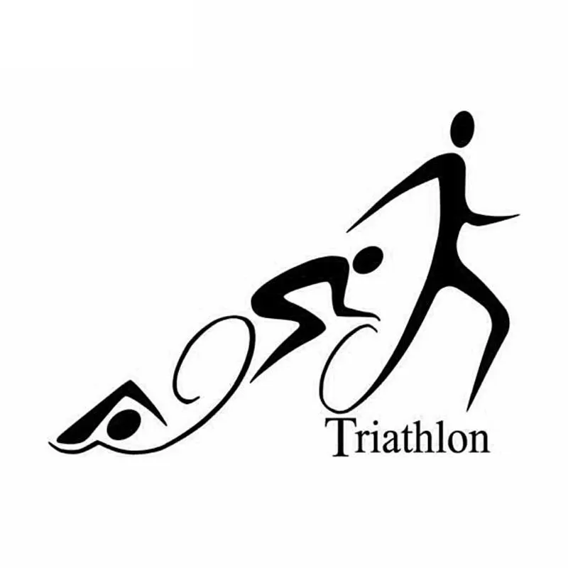 

Personality Car Sticker Accessories Individuality Triathlon Car Styling Vinyl Decal Decoration PVC 13cm X 10cm