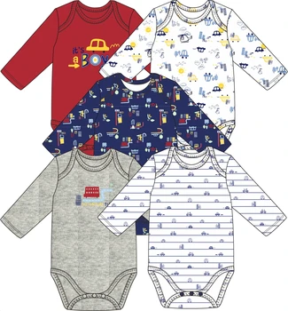 

1)5 pack long sleeve baby bodysuit romper clothing set toddler new born baby set cotton baby boy baWholesale cotton Long sleeve
