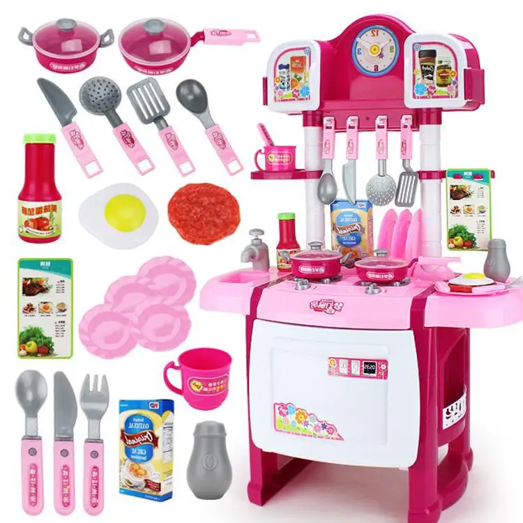 

Wan esselte Children Play House Toys Cooking Cook Model Kitchen Set Kindergarten Doll House Interactive Play