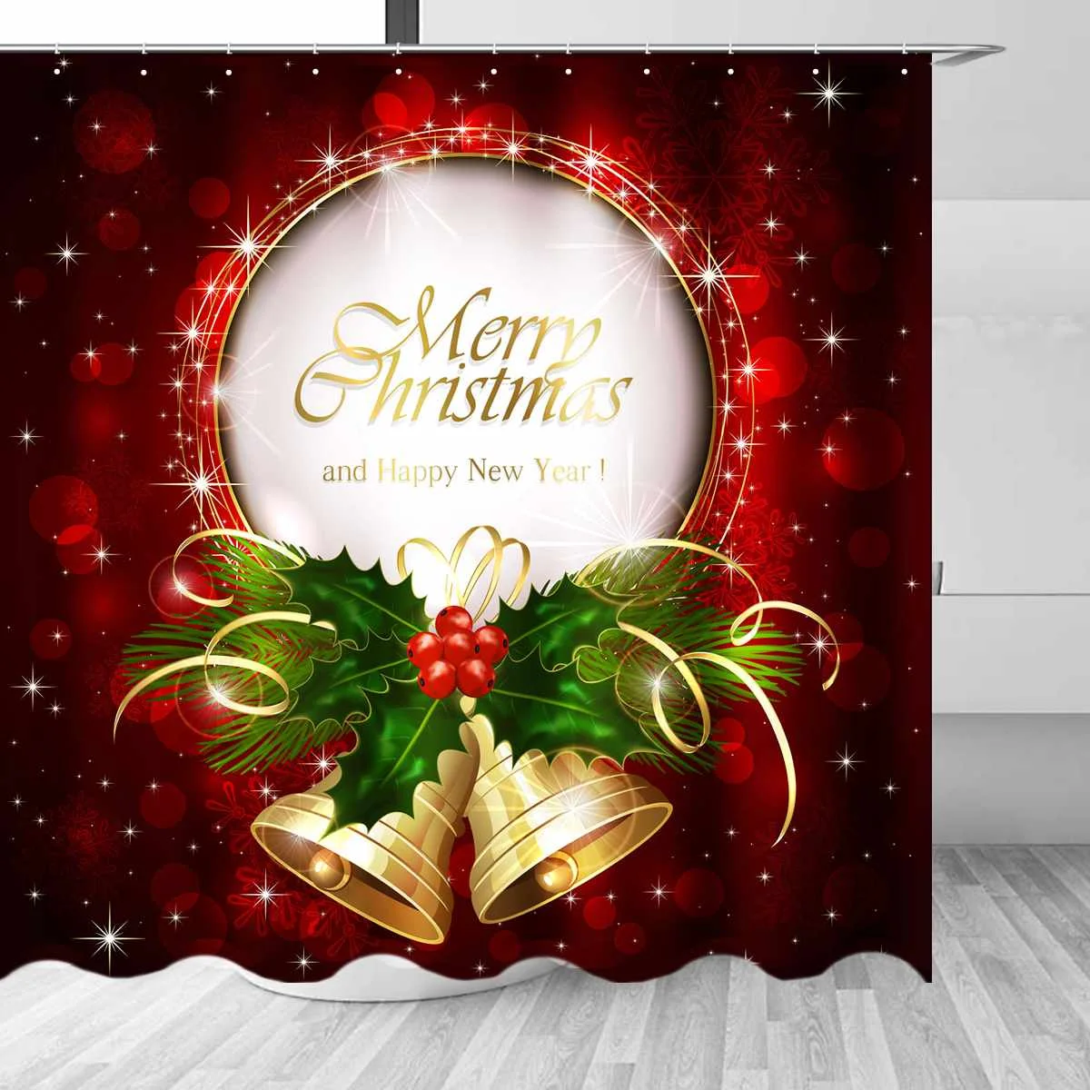 Рождественская занавеска s Merry Christmas для ванной, набор занавесок для душа, веселый год, чехлы для туалета, нескользящая крышка коврика, коврик для пола, декор для ванной комнаты