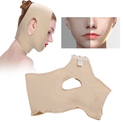 Adjustable Breathable Face Tightening Lifting Belt Elastic Face Shaping Slimming Bandage Reduce Double Chin Face Thining Slimmer
