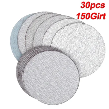 

30pcs 3 75mm Sanding Discs Pad Kit Round Sand Paper Hook Loop Sander Backer