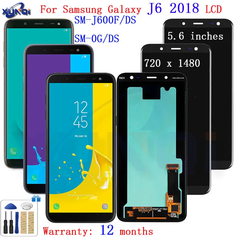 

J600 Adjustable Brightness LCD For Samsung Galaxy J6 2018 J600 J600F LCD Display Touch Screen Digitizer Assembly Panel Parts