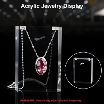 

Clear Acrylic Jewelry Necklace Display Stand Modern Design Photography Props Jewelry Holder for Exhibition Store Trade Show