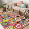 Indian Moroccan Rug multicolor circle stripes ethnic style Carpets for living room bedroom Area Rug Home Parlor coffee table mat 2