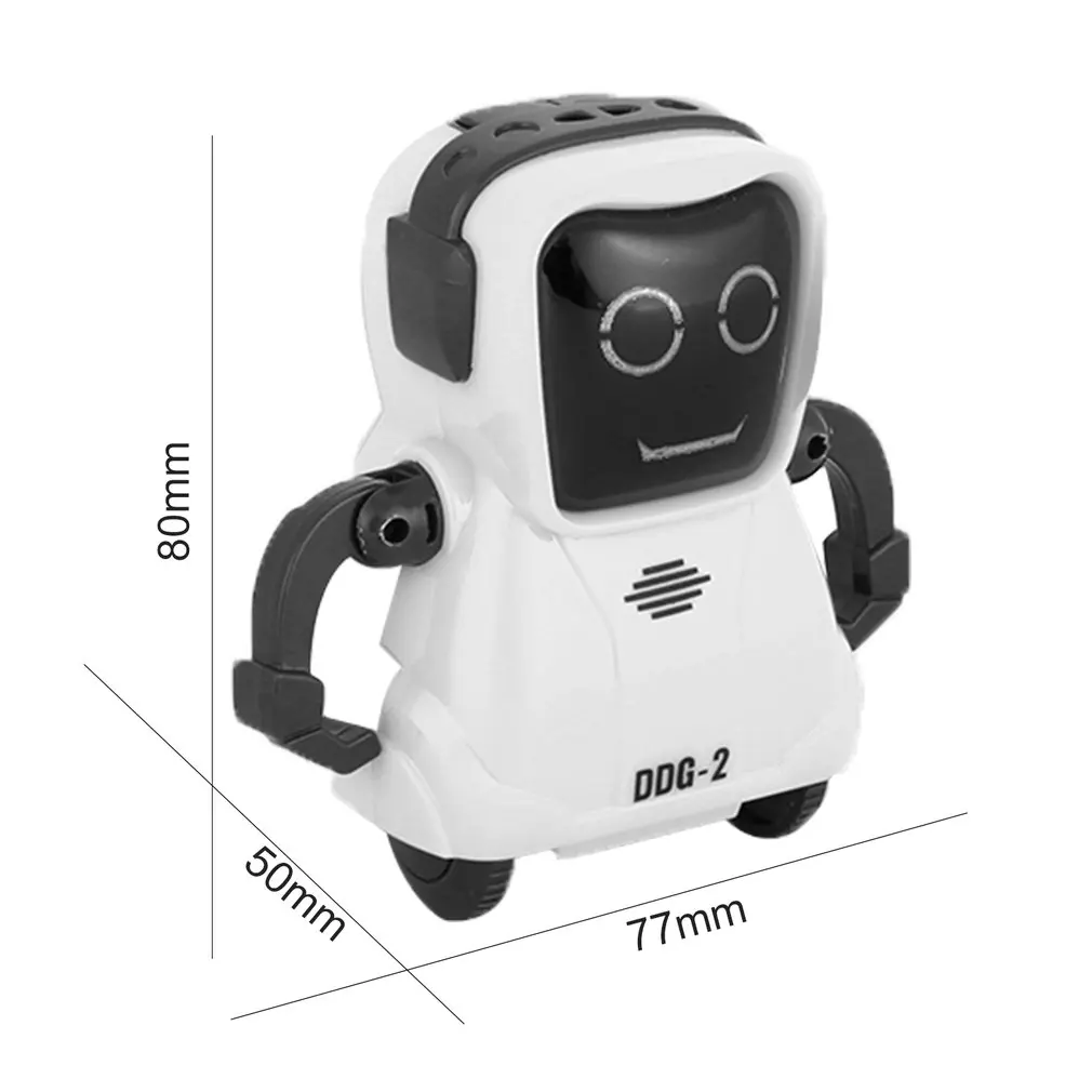 DDG-2 Intelligent Smart Mini Pocket Voice Recording RC Robot Recorder Freely Wheeling 360 Rotation Arm Toys for Kids Gift