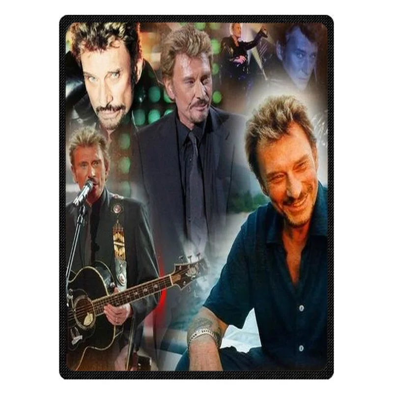 Hot Sale Kintting Blankets Johnny Hallyday Manta Fleece Blanket Sofa/Bed/Plane Travel Plaids Bedding bedspread | Дом и сад