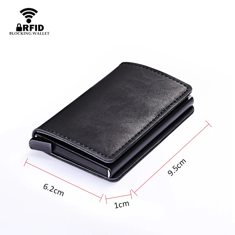 DIENQI Rfid Блокировка кожаный держатель кредитной карты мужской Умный кошелек