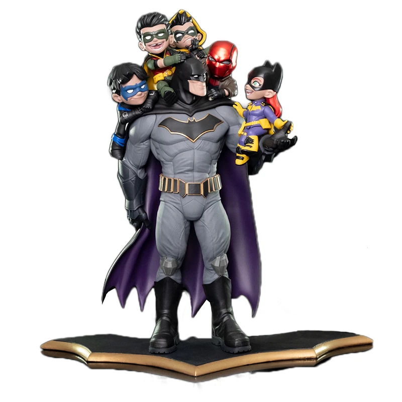 

Anime The Dark Knight Robin Batman and Robin Family PVC Figure Statue Collectible Model Toys Display Doll 37CM