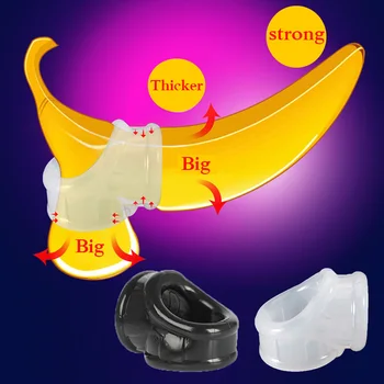 Super Soft Silicone Penis Ring Delay Ejaculation Ball Scrotum Stretcher Triple Cock Ring Cockring BDSM Sex Toys for Men 5