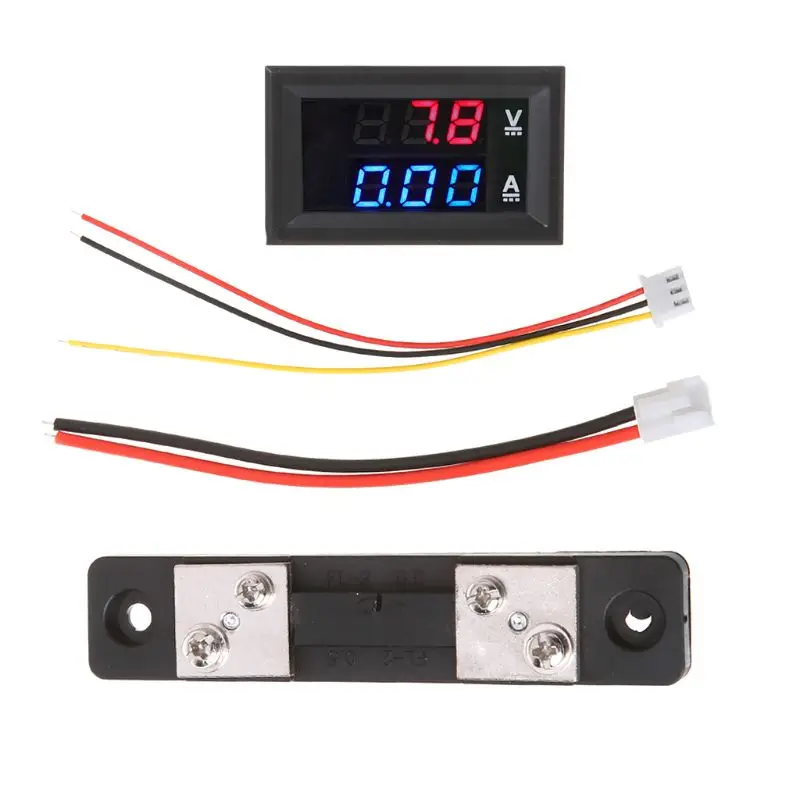 

DC 0-100V 50A Digital Voltmeter Ammeter LED Dual Display Voltage Current Meter Tester with Shunt Diverter