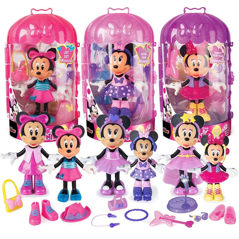 Tanie Oryginalny Disney Mickey Mouse Clubhouse Minnie 25CM duże LOL lalki księżniczka element ubioru zabawki modelu dzieci urodziny prezenty
