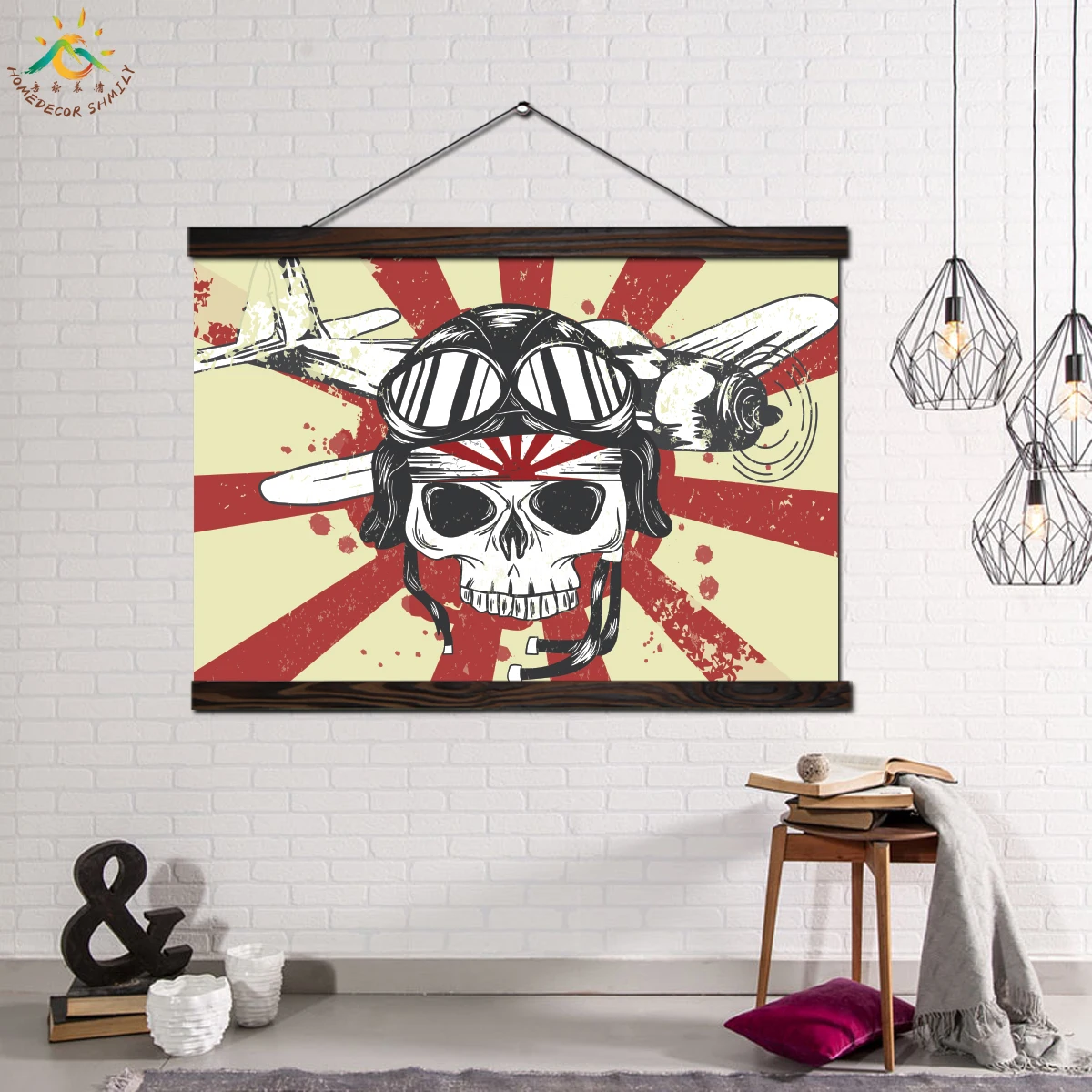 

Skull Flight Fighter Abstract Art Abstract Wall Prints Modern Pop Art Frame Canvas Painting Poster Wall Picture Home Decoration