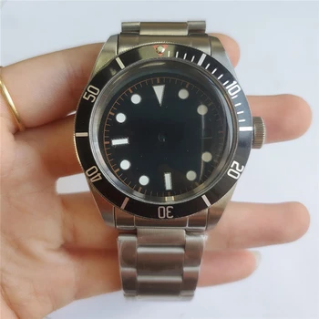 

For ETA 2824 316L Brushed Stainless Steel Watch Case Set for Seagull ST2130 SW200 Mechanical Movement 41MM Watch Bezel