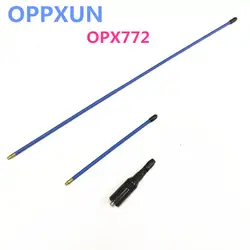 OPPXUN OPX772 синий двухсегментный Новый УФ 144/430 МГц антенна с высоким коэффициентом усиления SMA-F для puxing PX777 PX888K baofeng UV5R UV82 радио