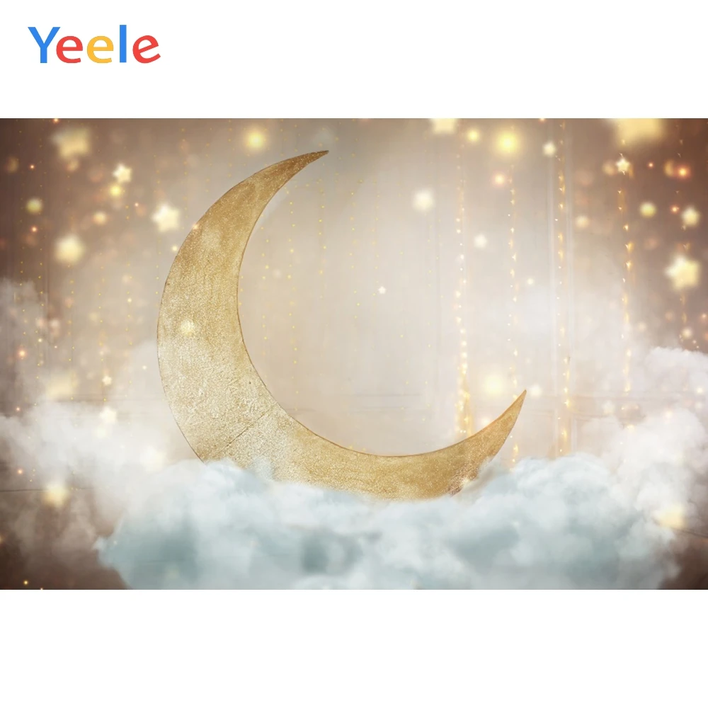 Yeele-fondo fotográfico con diseño de nubes y Luna para estudio  fotográfico, telón decorativo con diseño de estrellas de cumpleaños de  ensueño, Bokeh - AliExpress Productos electrónicos