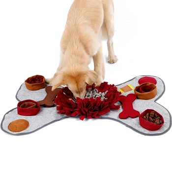 

CSS Pet Dog Toys Pet Sniffing Pad Washable Training Blanket Feeding Mat Piecing Multi-Color Detachable Fleece Pads