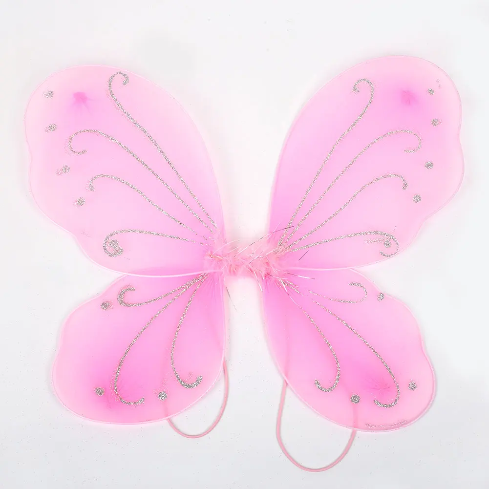 Pink Крылья бабочки эльф крылья феи принадлежности DIY Декор фото реквизит для девочек 10 цветов для взрослых 42*31 см красивый Хэллоуин Рождественский подарок - Цвет: Pink