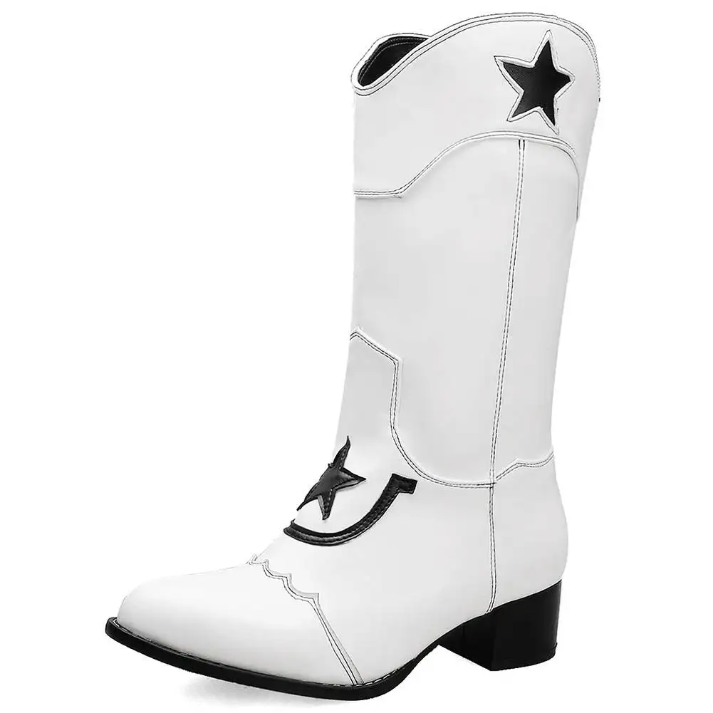 RIBETRINI Chelsea Boots Women Vintage Chunky Heels Pointed Toe Shoes Woman Autumn Winter Slip On Outdoor Western Boots Big Size