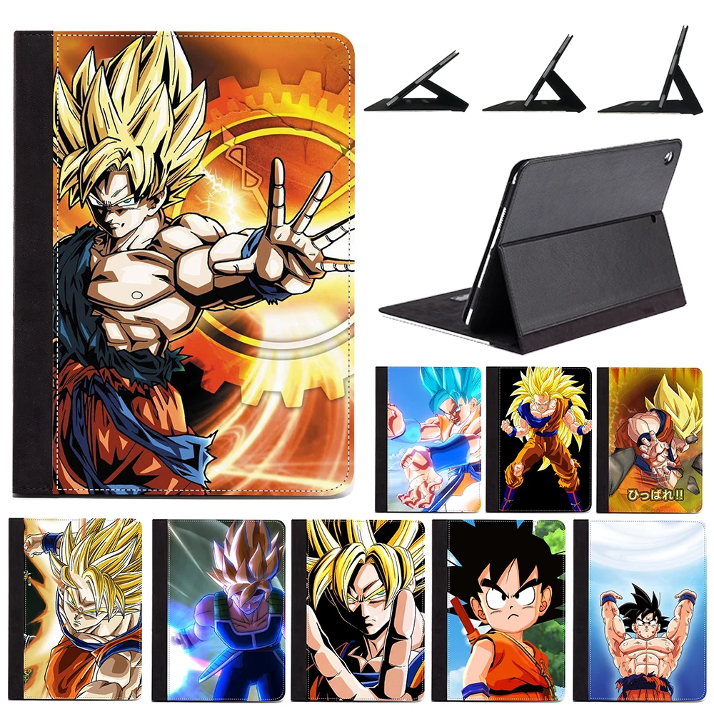 Anime Cartoon Dragon Ball Sun Goku Super Saiyan PU Leather Case Cover For iPad Air 2 3 9.7&quot 5 6th Generation 10.5&quot 2019 MINI 4 |