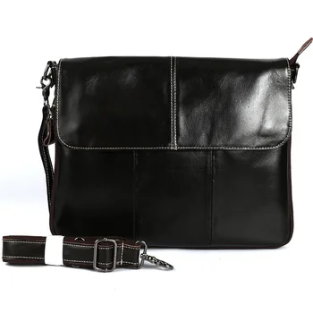 

F.N.JACK Waxed Leather Business First Layer Cowhide Man One Shoulder Bag Leather Messenger Bag Ipad Bag Men Bag