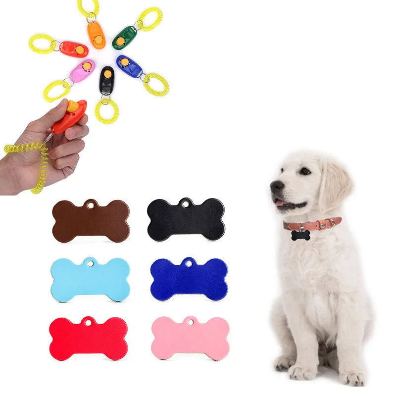 YVYOO New Pure leather pet tag Bone Dog Cat Tag Pendant Pet ID Collar High Quality Dropship | Дом и сад