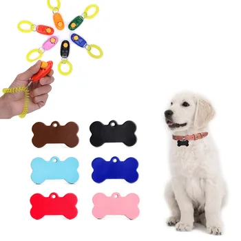 

YVYOO New Pure leather pet tag Bone Dog Cat Tag Pendant Pet ID Collar High Quality Pet ID Collar Dropship