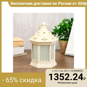 

Table lamp with the effect of fire "Lantern and flame" 12xLED white 14x14x24 cm. 4304049