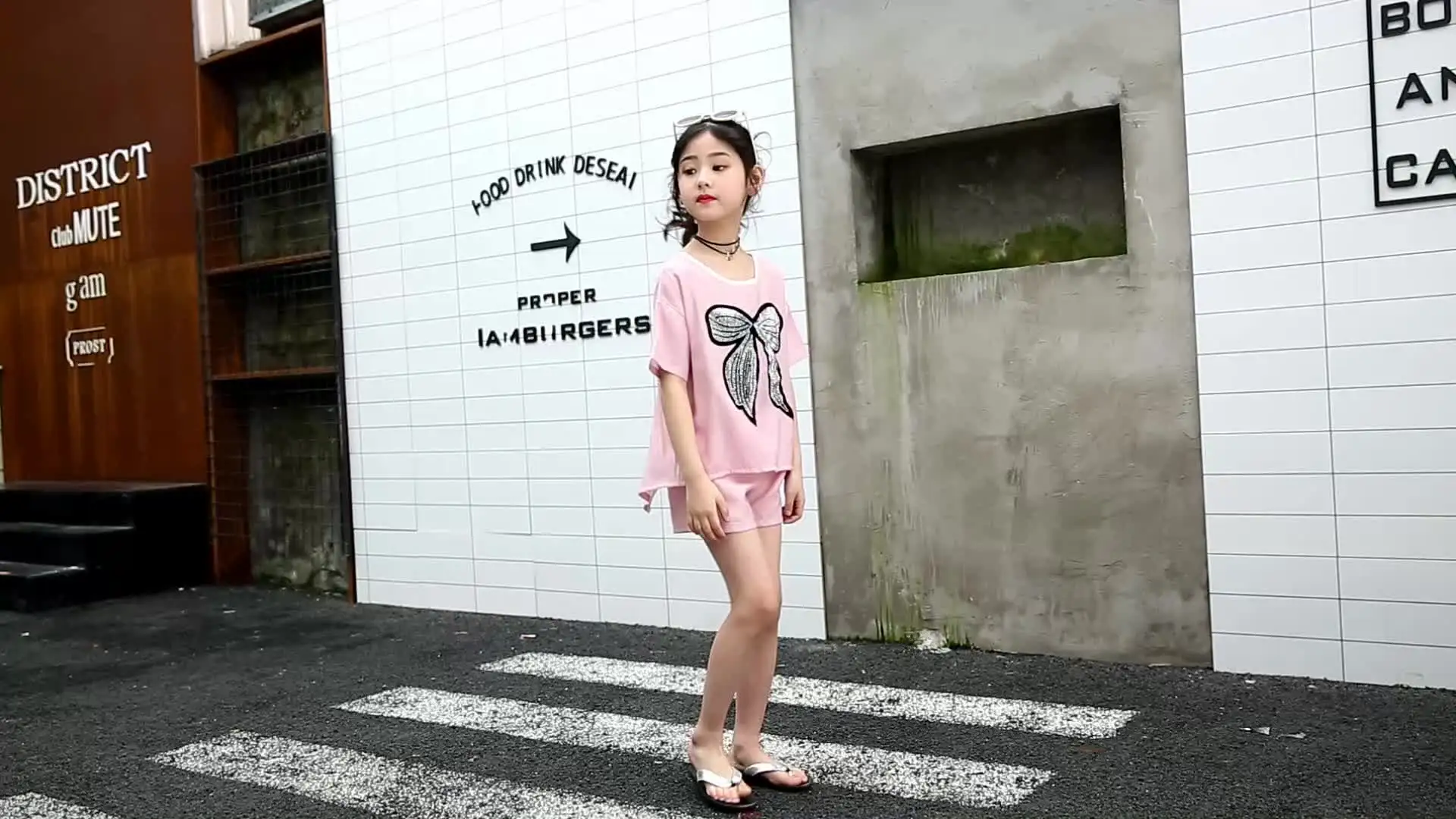 Модная Свободная блузка для девочек комплект одежды милый летний модный из 2