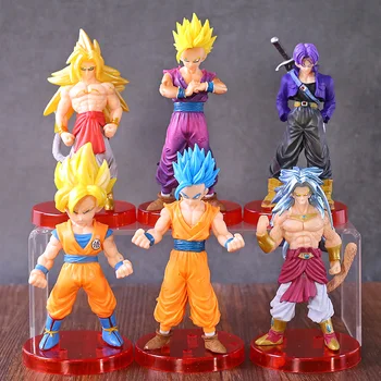 

Dragon Ball Z Super Saiyan Broly Son Goku Gohan Gotenks Majin Buu Trunks Freeza PVC Figures DBZ Toys 12pcs/set