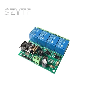 

ESP8266 5V WiFi phone relay Things smart home remote control switch four APP