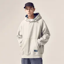 

Oversized Hoodies Men Hooded Sweatshirts Pullovers Autumn Winter Casual Loose Streetwear Korean Fashion Basic Stitching Male Top