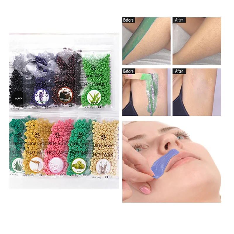 50G/100G Fagioli Di Cera Dura Braccia Gambe Ascelle Depilazione Del Corpo Senza Striscia Ceretta Depilatoria Profumo Di Lavanda Depilatoria Calda