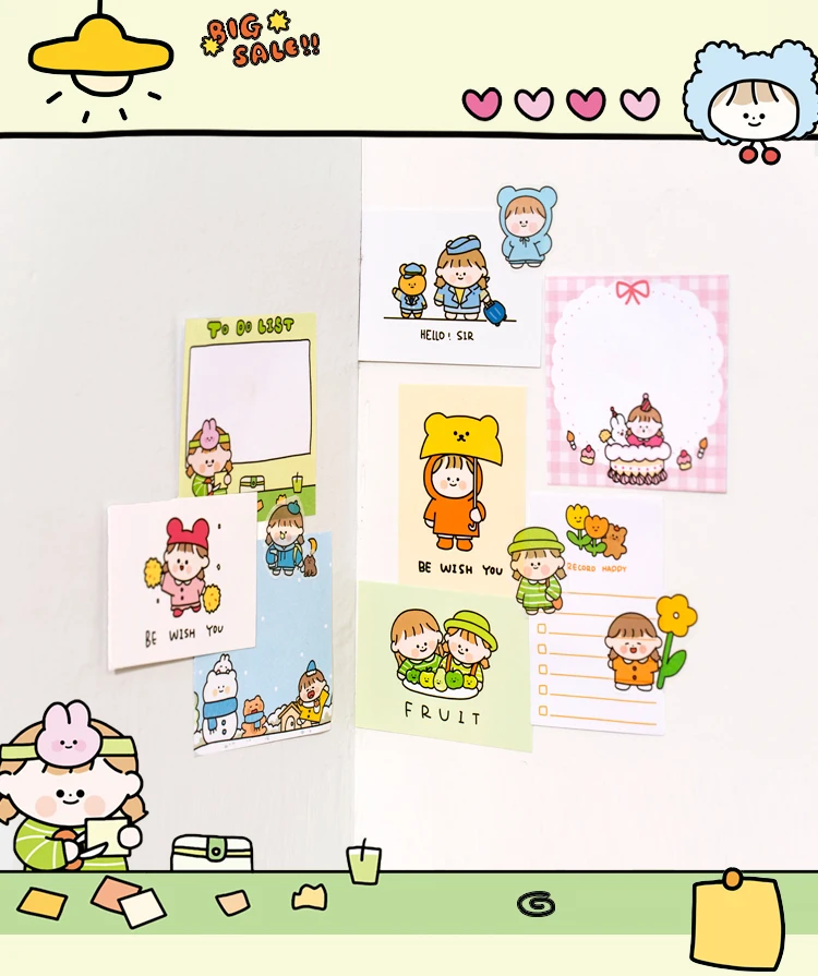 Álbum de Fotos Adesivo de Papel Lote Original Bonito Série Decoração Selo Faça Você Mesmo Fresco 4 Pçs - 2 High Quality Material escolar e de escritório