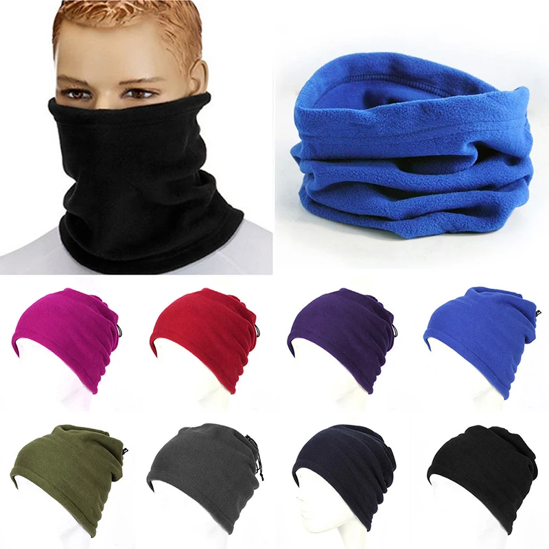 1PC 3in1 Winter Unisex Women Men Sports Thermal Fleece Scarf Snood Neck Warmer Face Mask Beanie Hats mens scarf for summer