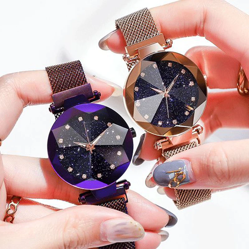 Reloj mujer, женские часы, звездное небо, часы с бриллиантами, кварцевые роскошные женские часы, наручные часы для женщин, Relogio Feminino