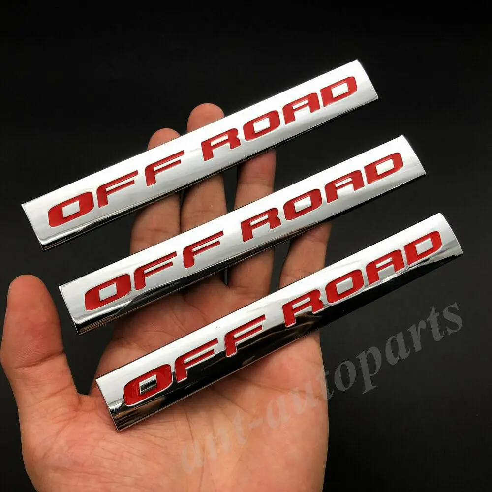 

3pcs Metal Chrome OFF ROAD Car Trunk Fender Emblem Badge Decals Sticker 4X4