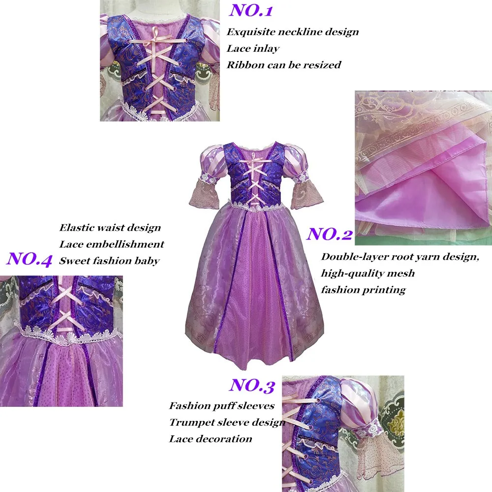 Платье для девочек 2020 новое летнее детское кружевное Сетчатое платье принцессы с